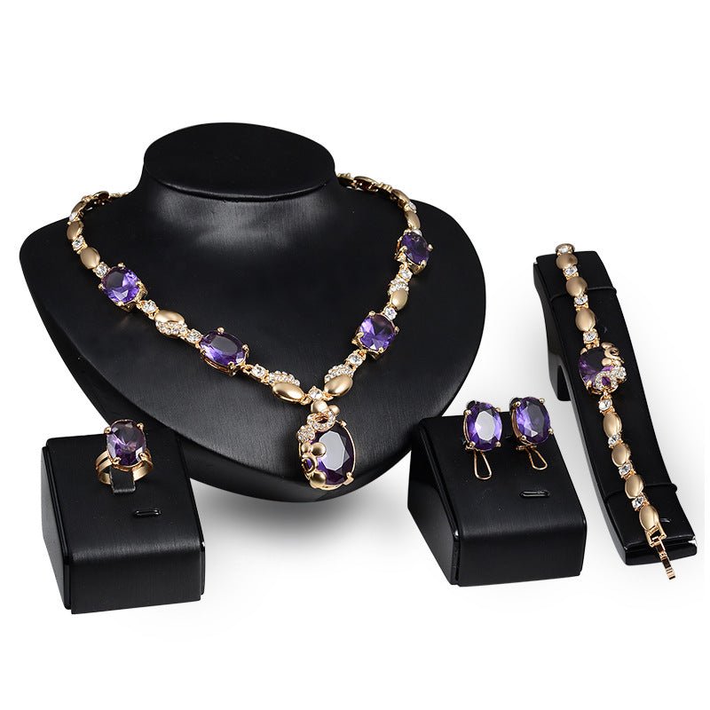 Europe and the United States fashion jewelry set, bride punk style jewelry four sets of fast sell through manufacturers source - Inspiren-Ezone