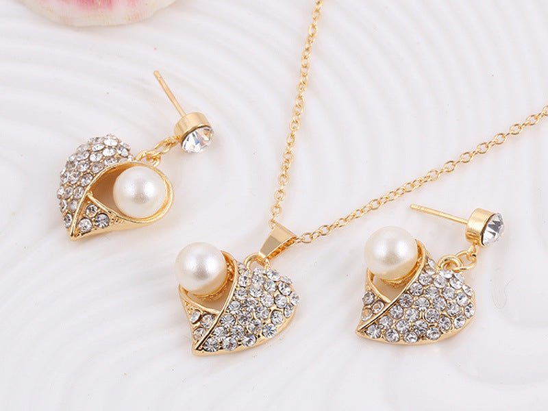 Europe And The United States Sell Hot Money Network Pearl Necklace Set Bridal Jewelry Set 9093 - Inspiren-Ezone