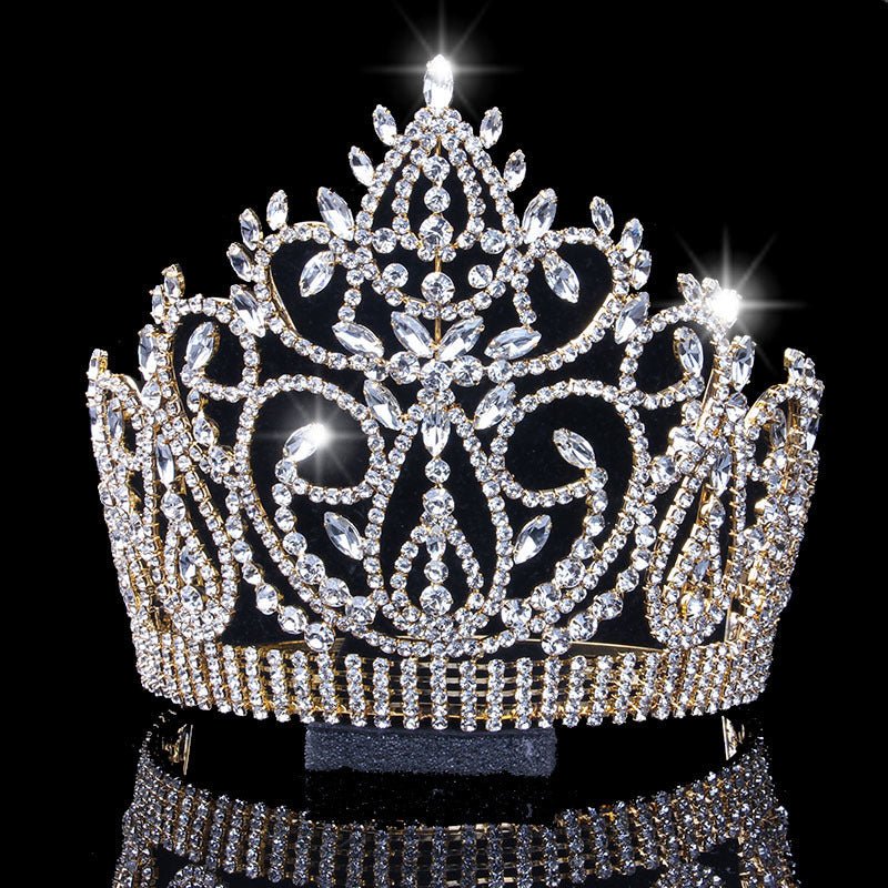 European And American Bridal Crown Luxury Rhinestone Big Crown Headdress - Inspiren-Ezone