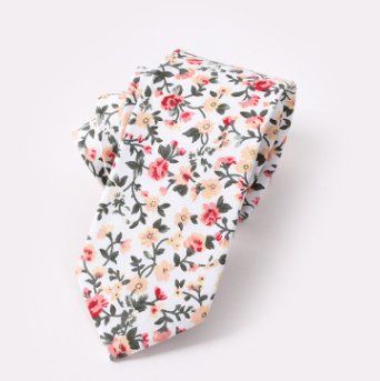 Floral Tie Cotton Printing Men's Wedding Tie - Inspiren-Ezone