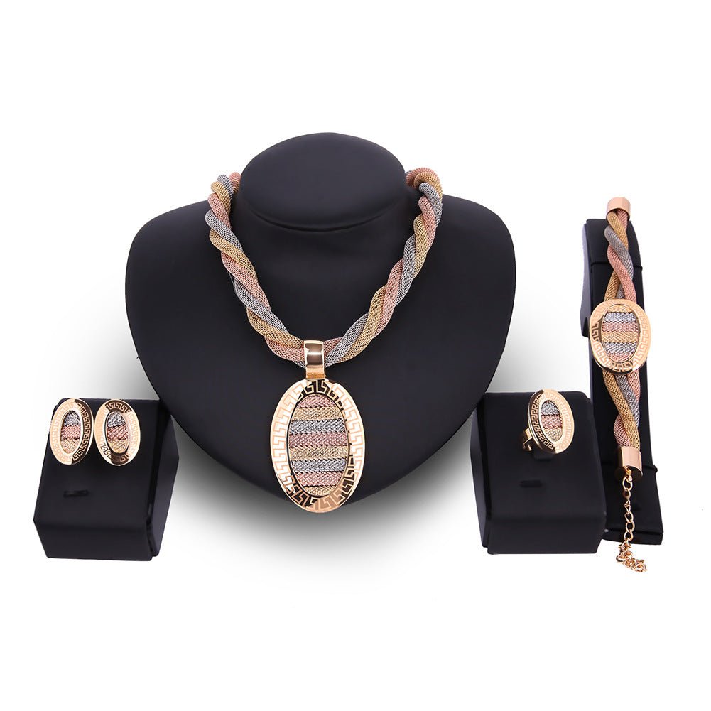 Four-piece Necklace Earrings And Bracelets - Inspiren-Ezone