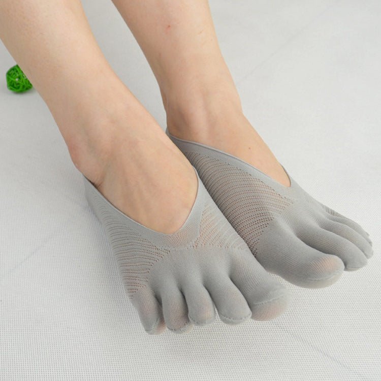 Four Seasons Ultra-Short And Thin Glue Split-Toe Five-Finger Socks Women'S Shallow Mouth - Inspiren-Ezone