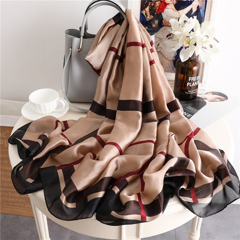Geometric silk silk scarf - Inspiren-Ezone