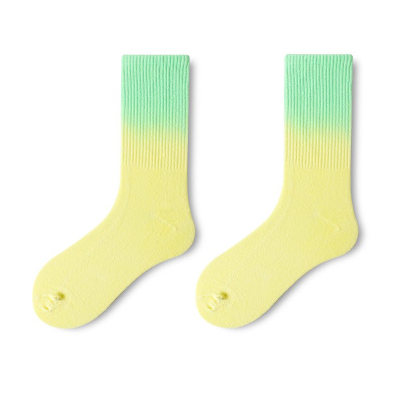 Gradient Color Tie-dye HipHop Men And Women Socks - Inspiren-Ezone