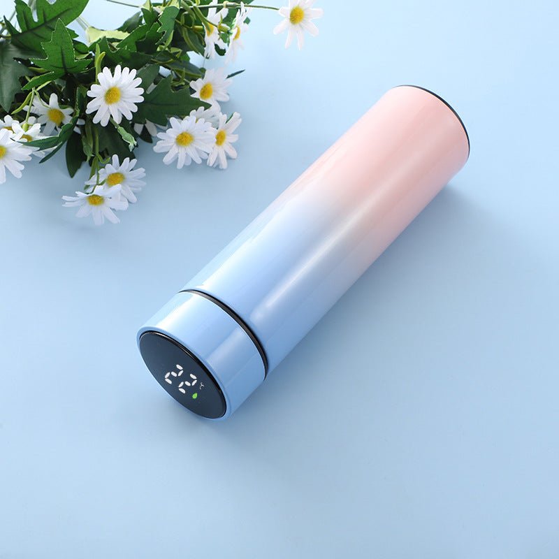 Gradient Smart Insulation Cup 304 Stainless Steel Business Tumbler Men's And Women's Car Temperature Cup Gift - Inspiren-Ezone
