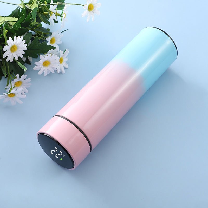 Gradient Smart Insulation Cup 304 Stainless Steel Business Tumbler Men's And Women's Car Temperature Cup Gift - Inspiren-Ezone
