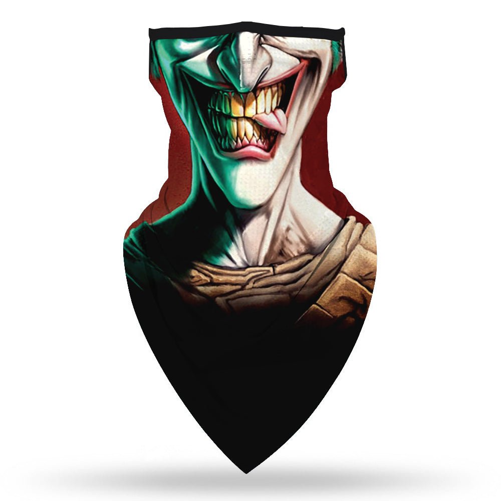 Halloween clown print triangle scarf - Inspiren-Ezone