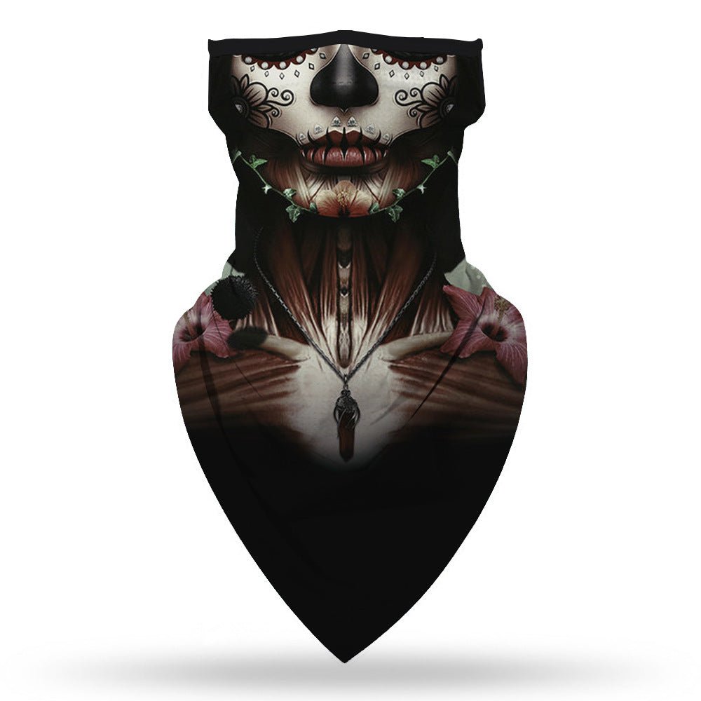 Halloween clown print triangle scarf - Inspiren-Ezone