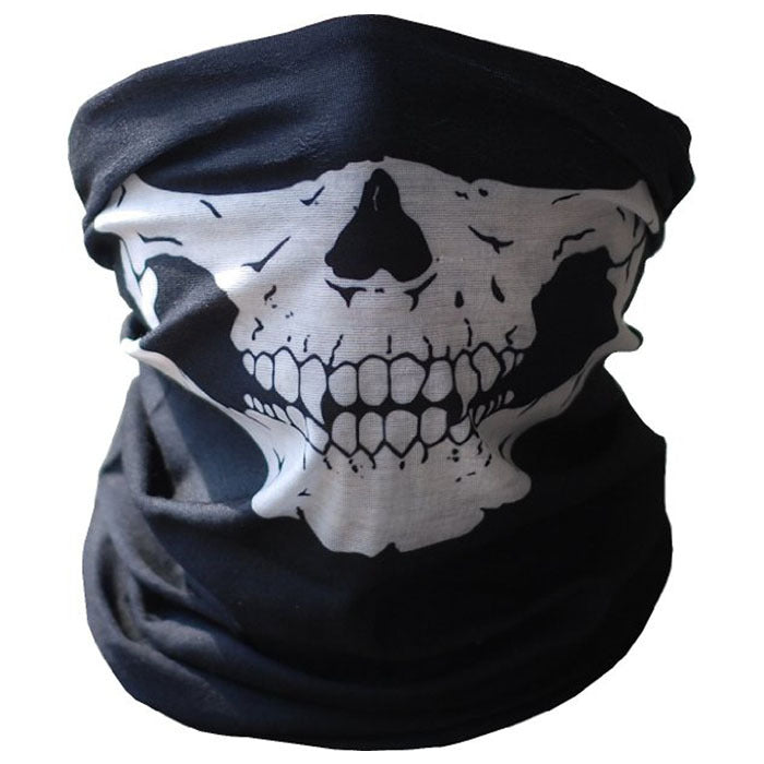 Halloween Skull Party Scarves Mask Masquerade Mardi Gras Black Neck Scary Motorcycle Multi Function Headwear Masks Neckwear - Inspiren-Ezone