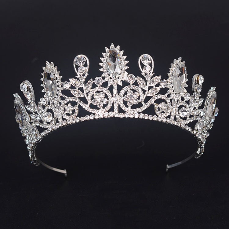 HG584 Princess Royal Crown sunflower bride Crystal Crown wedding party fast selling - Inspiren-Ezone