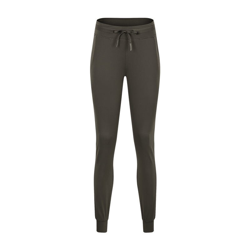 High-waist Yoga Women's Quick-drying Elasticated Slim Slimming Track Pants - Inspiren-Ezone