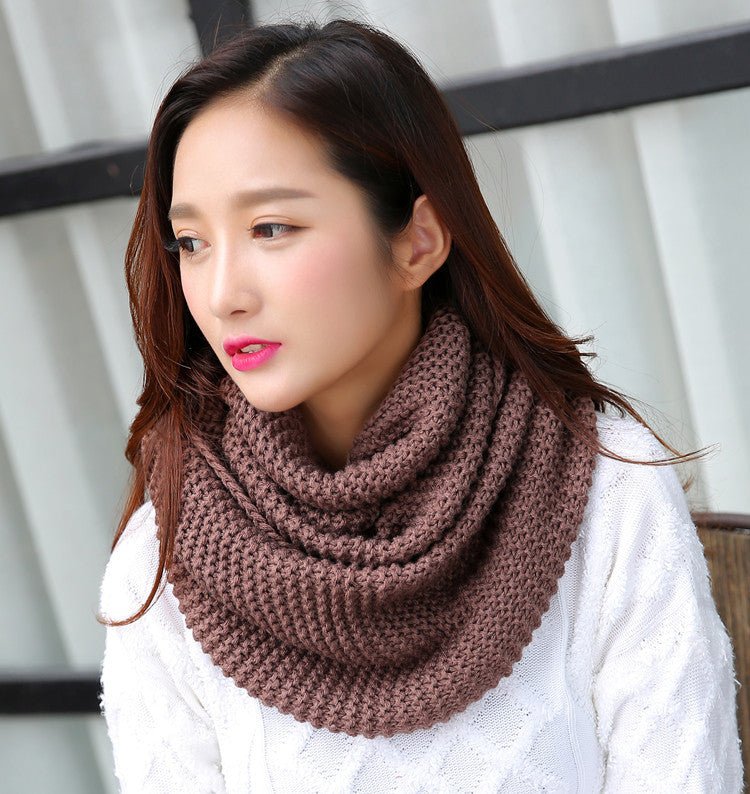 httpWarm thick solid color ladies scarf - Inspiren-Ezone