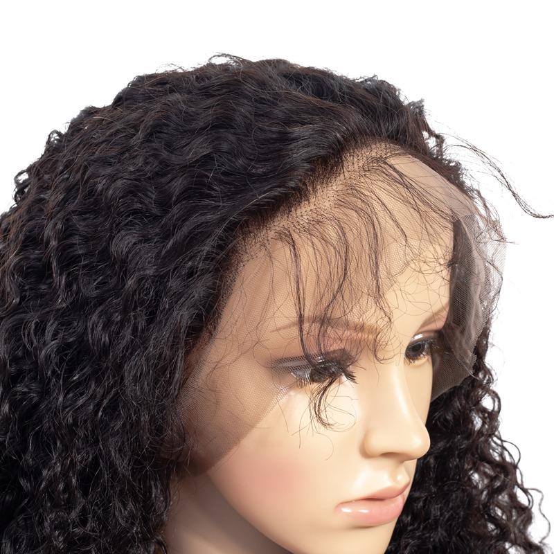 Jerry Curl 13x6 Transparent Lace Frontal Brazilian Human Hair Wigs - Inspiren-Ezone