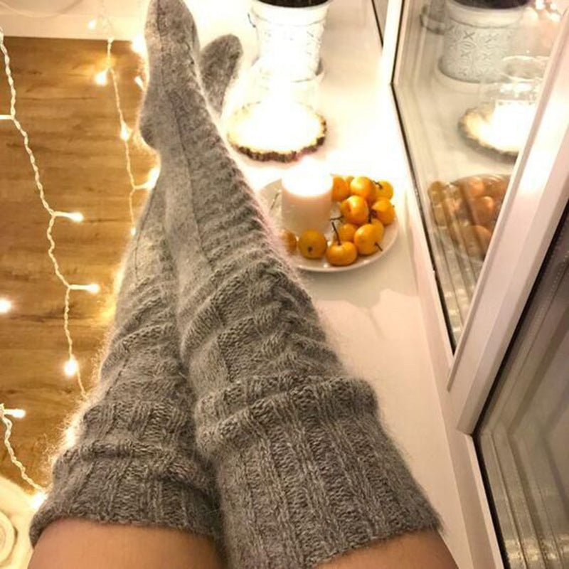 Knitted socks over the knee lengthened stockings - Inspiren-Ezone