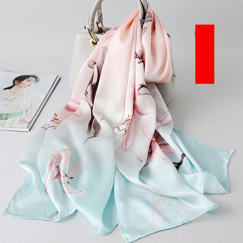 Ladies silk print scarf - Inspiren-Ezone
