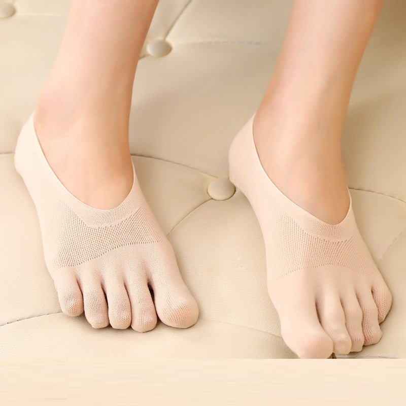Ladies Summer Ice Silk Breathable Yoga Five Finger Stockings - Inspiren-Ezone