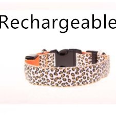LED Dog Collar Safety Adjustable Nylon Leopard Pet Collar - Inspiren-Ezone