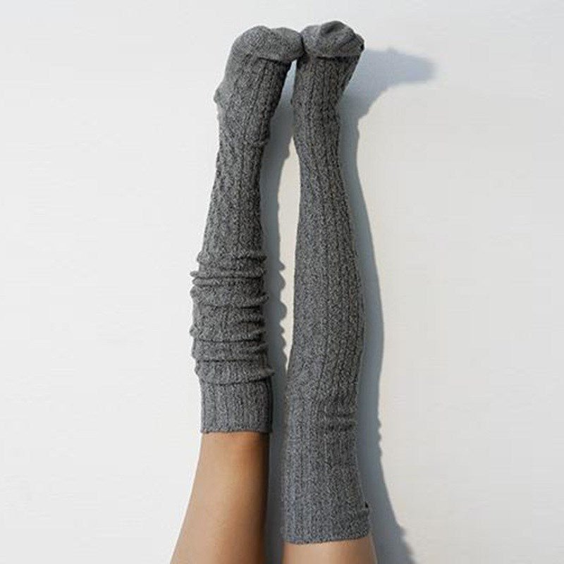 Long tube wool ball socks - Inspiren-Ezone