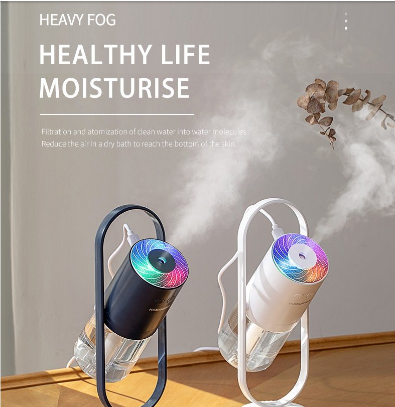Magic Shadow USB Air Humidifier For Home With Projection Night Lights Ultrasonic Car Mist Maker Mini Office Air Purifier - Inspiren-Ezone