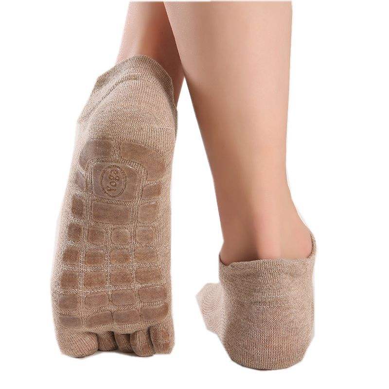 Men Cotton Yoga Socks Five Finger Non Slip - Inspiren-Ezone
