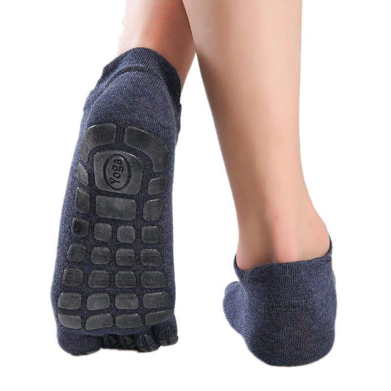 Men Cotton Yoga Socks Five Finger Non Slip - Inspiren-Ezone