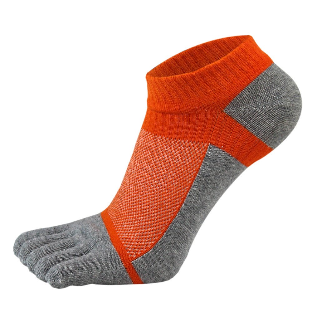 Men's Cotton Pure Stitching Mesh Five-finger Socks - Inspiren-Ezone