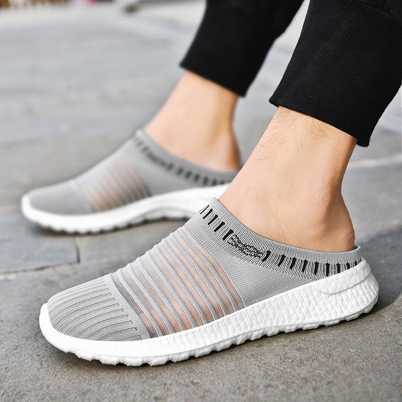 Men's Sandals Mesh Breathable Semi Slippers - Inspiren-Ezone