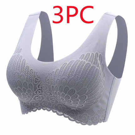 Natural Thai Latex Underwear 4.0 Angel Wings Seamless One Piece Women'S Lace Sports Bra Without Steel Ring - Inspiren-Ezone