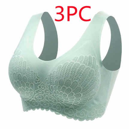 Natural Thai Latex Underwear 4.0 Angel Wings Seamless One Piece Women'S Lace Sports Bra Without Steel Ring - Inspiren-Ezone