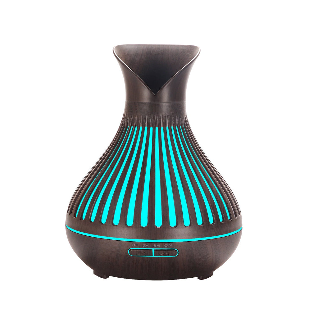 New Aroma Diffuser 500ml Wood Grain Humidifier Household Hollow Vase Humidifier - Inspiren-Ezone