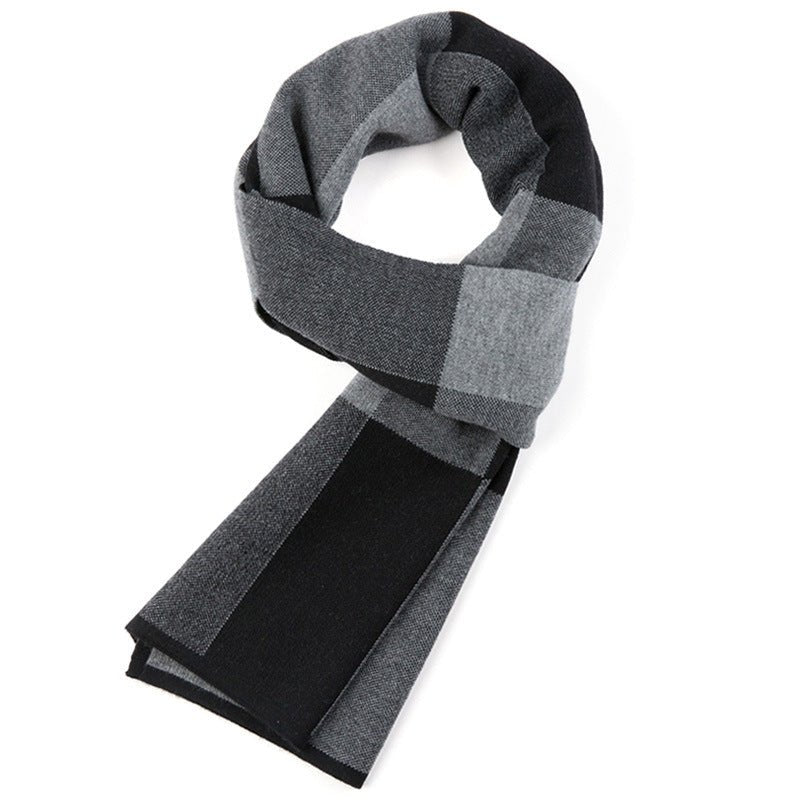 Plaid men scarf knitted scarf - Inspiren-Ezone