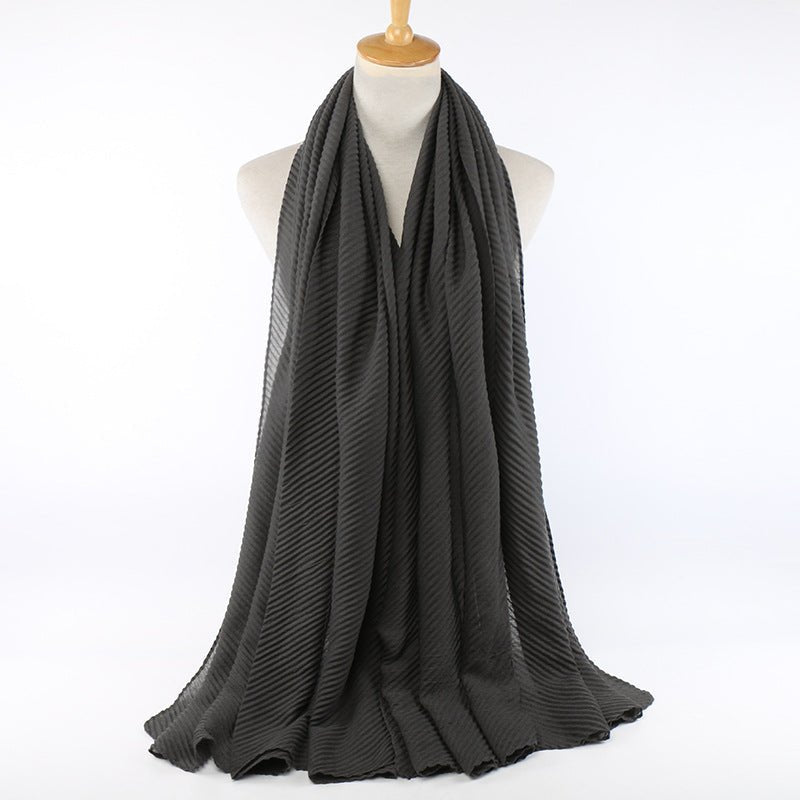 Pleated cotton women's scarf - Inspiren-Ezone