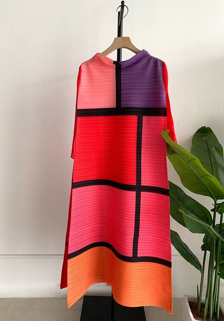 Pleated Loose Long Printed Fashionable Temperament Dress - Inspiren-Ezone