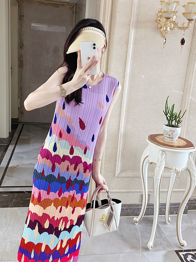 Pleated Special-interest Design High-grade Color Dress Sweet - Inspiren-Ezone