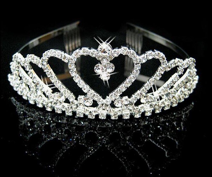 Princess crown hair pin bride wedding ornaments - Inspiren-Ezone