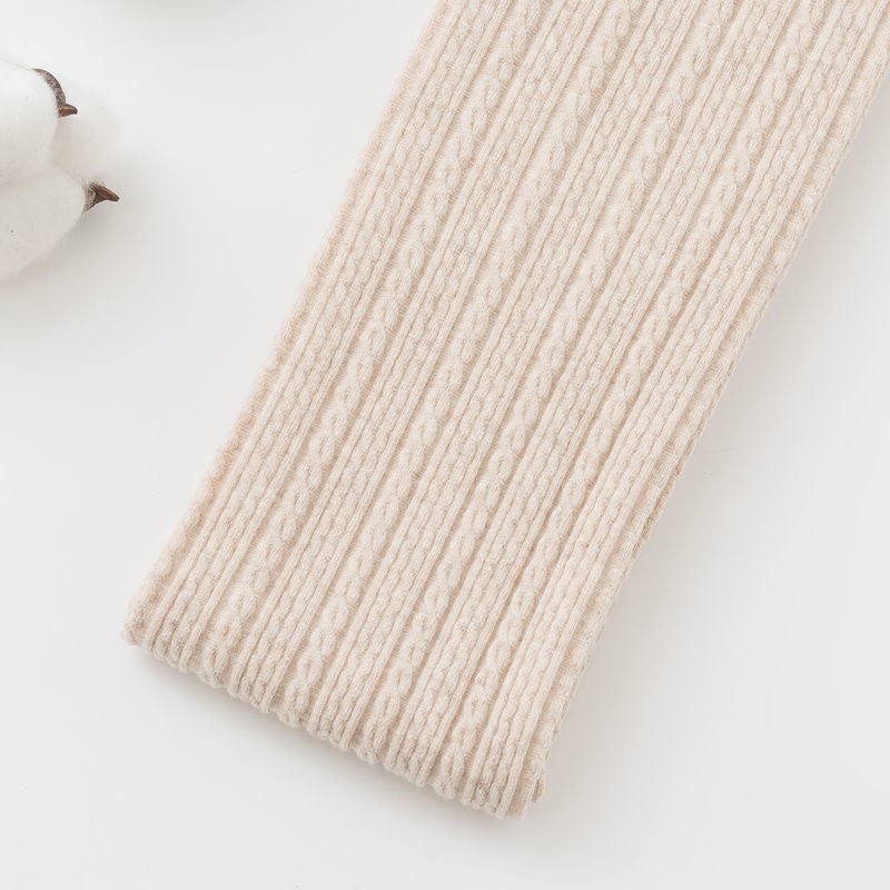 Pure Color Knitted Linen Pattern Slimming Leggings - Inspiren-Ezone