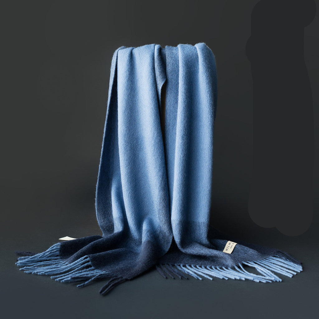 Pure wool scarf men's autumn and winter business simple long thickened boutique - Inspiren-Ezone