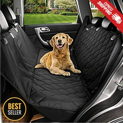 Seat Cover Rear Back Car Pet Dog Travel Waterproof Bench Protector Luxury -Black - Inspiren-Ezone