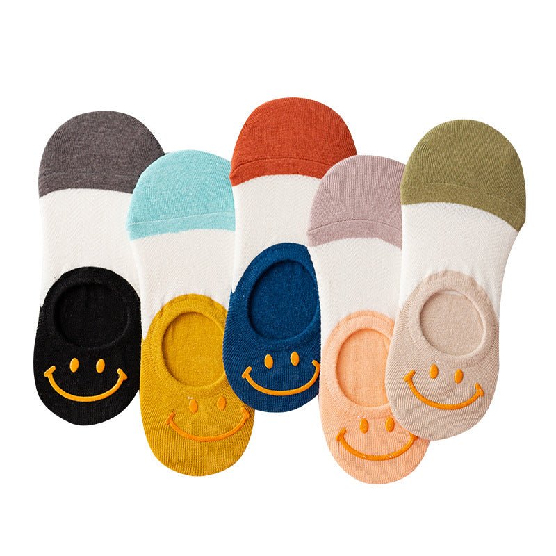Silicone non-slip smiley socks - Inspiren-Ezone