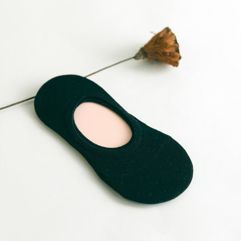 Silicone non-slip solid color female socks - Inspiren-Ezone