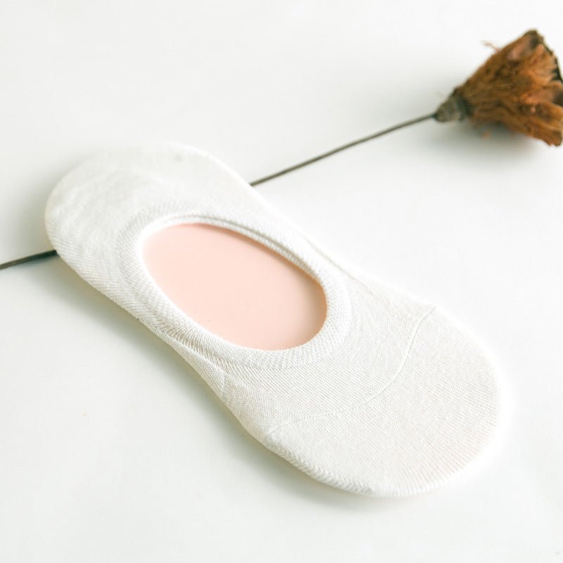 Silicone non-slip solid color female socks - Inspiren-Ezone