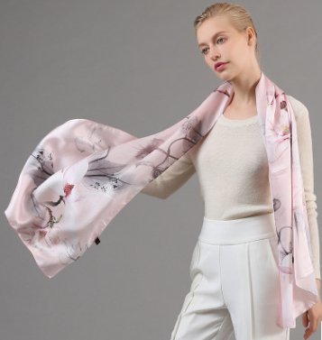 Silk digital inkjet scarf - Inspiren-Ezone