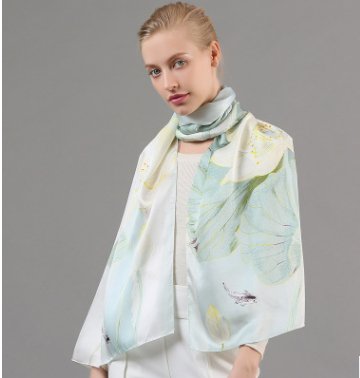 Silk digital inkjet scarf - Inspiren-Ezone