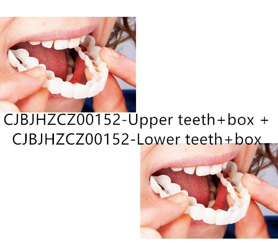 Simulation Whitening Lower Row Braces Teeth Whitening Kit Upper Row Dentures Braces - Inspiren-Ezone