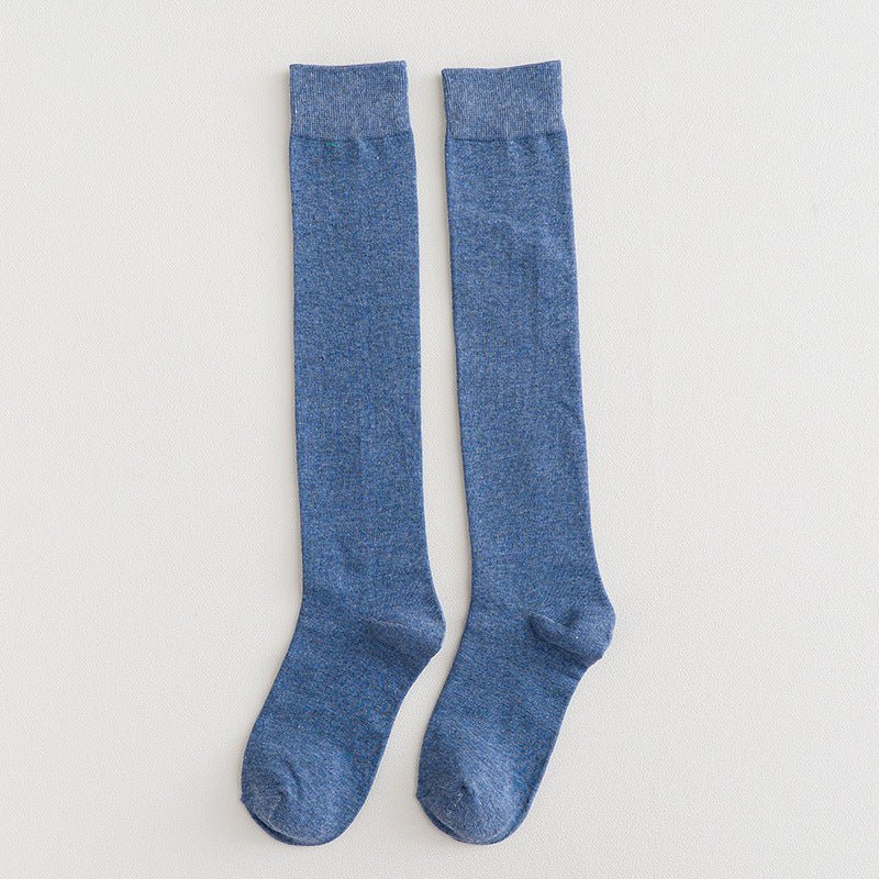 Solid Color Calf Socks Women's Cotton Long Socks - Inspiren-Ezone