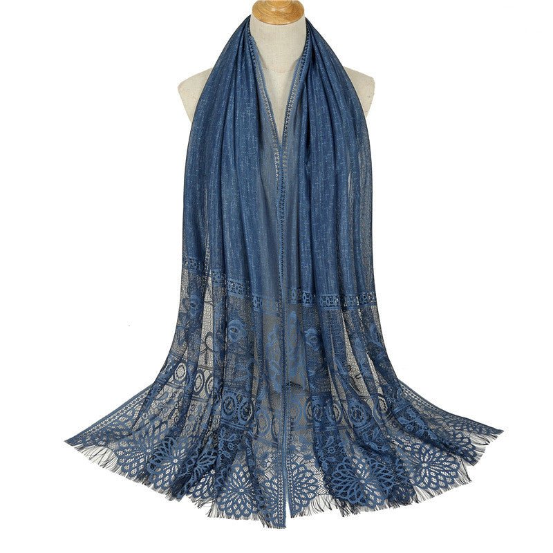 Solid color hollow scarf - Inspiren-Ezone