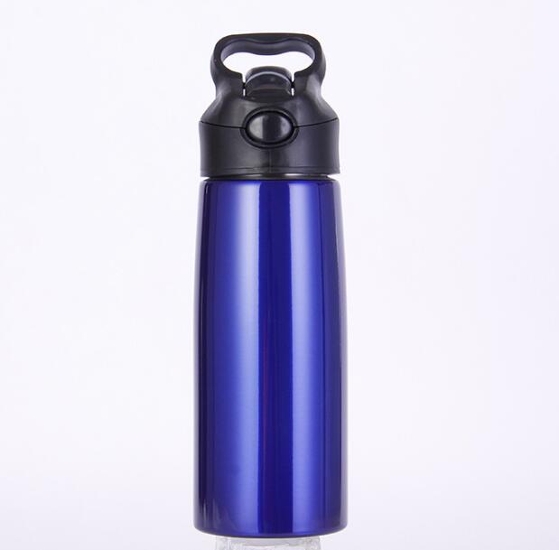 Stainless steel single-layer straw sports bottle - Inspiren-Ezone