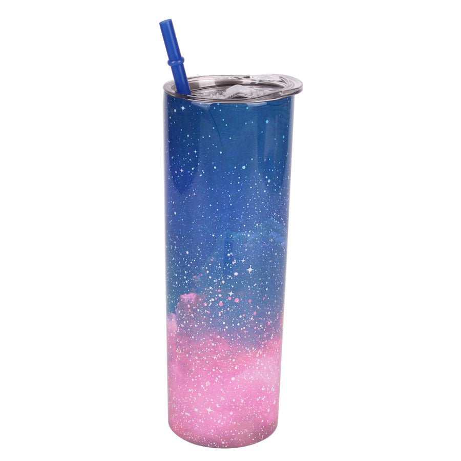 Straw Tumbler Straight Car Water Cup Double-layer Stainless Steel Insulation Cup Slimming - Inspiren-Ezone