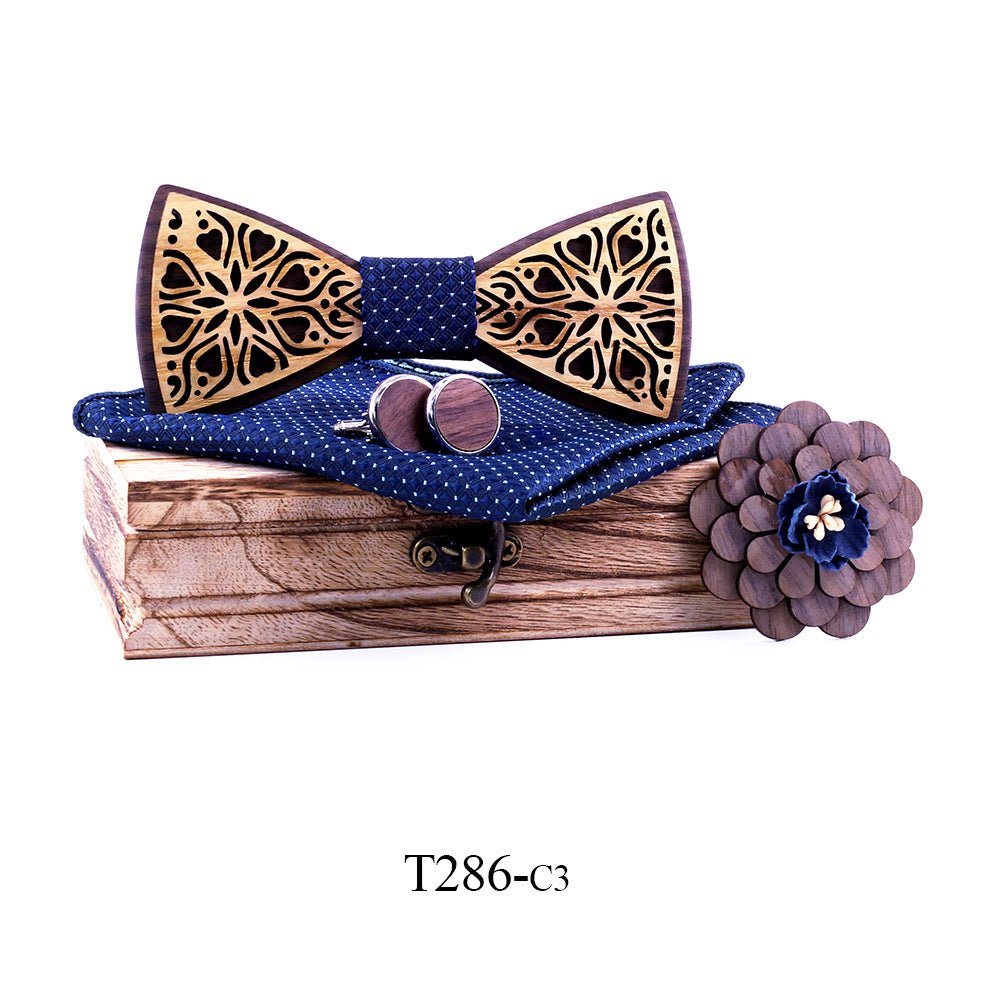Suit dress solid wood bow tie - Inspiren-Ezone
