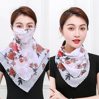 Sunscreen mask silk scarf neck scarf - Inspiren-Ezone